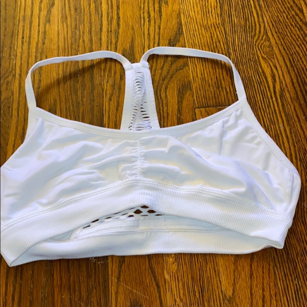 Pink macrame bralette